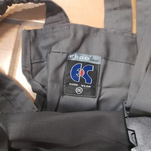 Ergo Ergoline work overalls with suspenders gray new