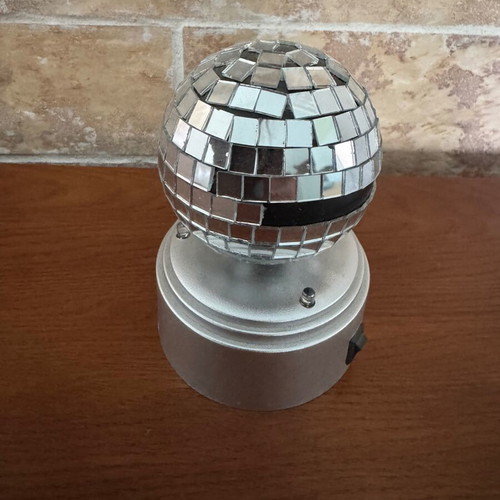 Mini disco ball with LED 0.5W base like new