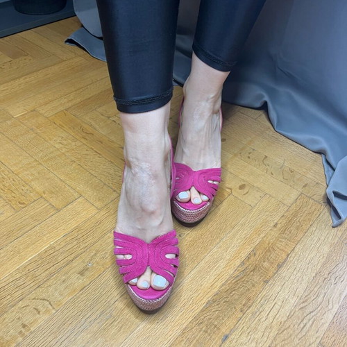 Marcela Yil platforms like new, fuchsia leather, size 39