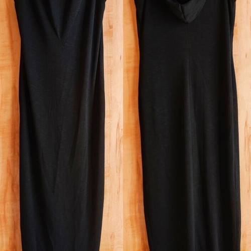Gothic semi see through black cult maxi knit dress with hood new, H&M, size S