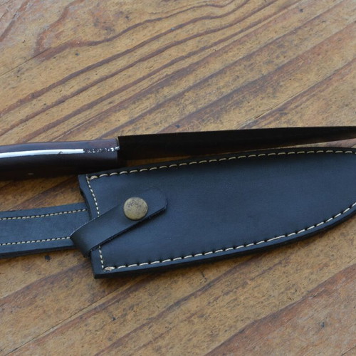 Damascus Hand Forged Vintage Kitchen Chef Knife Rose Wood Handle