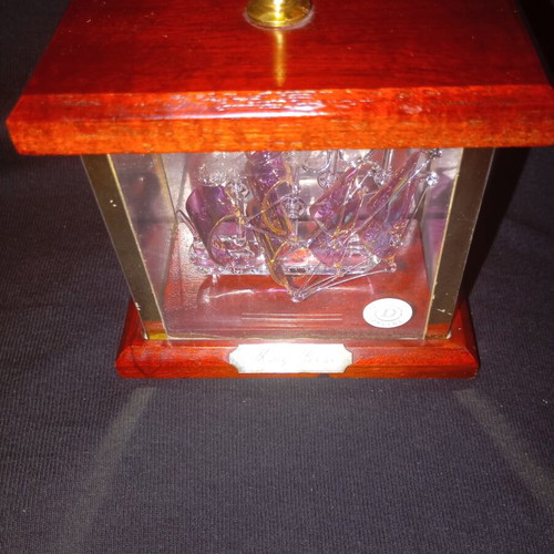 Mary Rose Collectible Glass Ship in Display Case like new