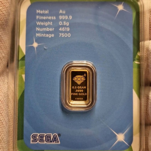 PAMP Suisse Sonic 35th Anniversary Gold Bar 0.5g uncirculated