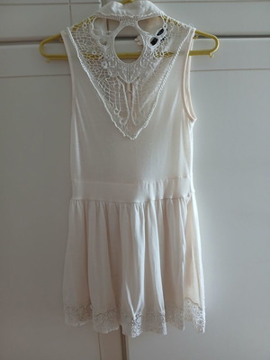 Softy white mini dress used, size small
