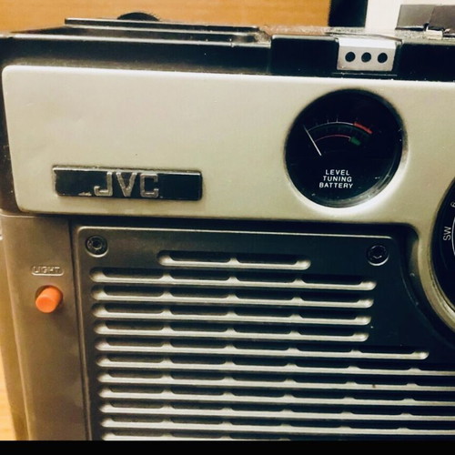 JVC radio cassette TV 1971 vintage portable player