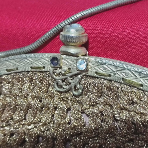 Vintage handmade evening bags used with metal clasp