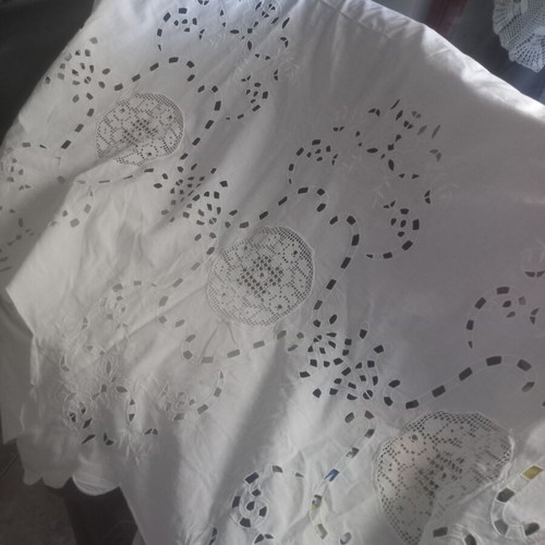 Vintage handmade Richelieu curtain 1.40x1.10, like new