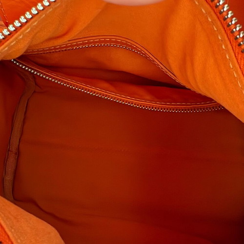 Leather bag new French finest quality orange handbag