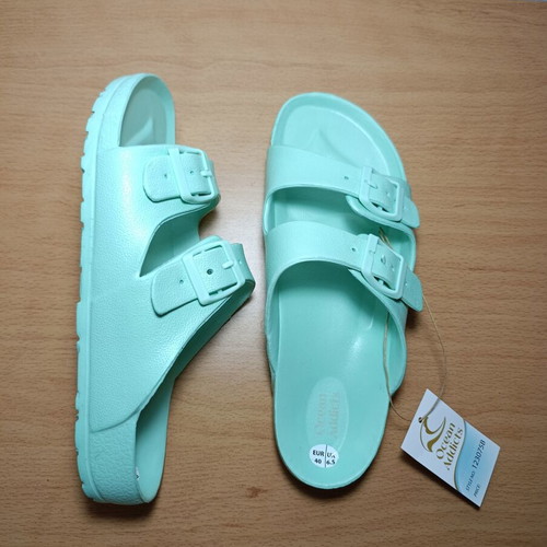 Ocean Addicts women's slippers, mint color