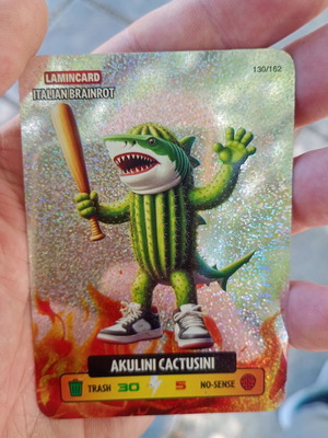 Lamnicard Italian Brainrot collectible card used