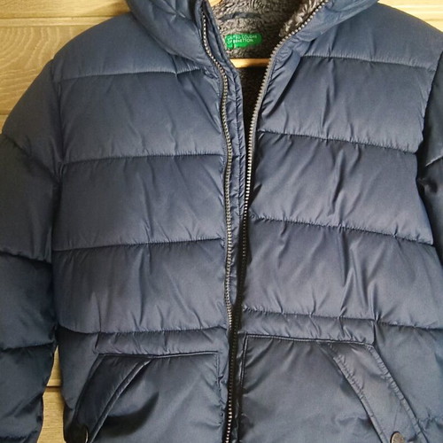 Benetton jacket 11-12 years like new, gray and blue, size 2XL
