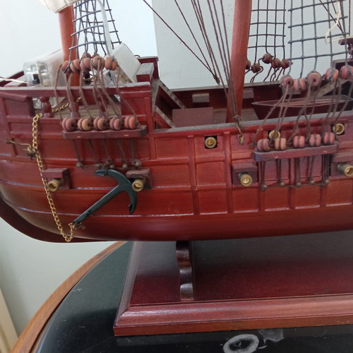 Spanish Sailing Ship Decorative Wooden Model like new
