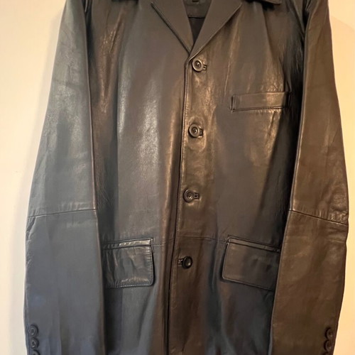 Selected leather jacket like new, black, size L