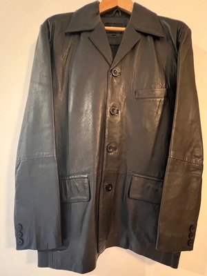 Selected leather jacket like new, black, size L