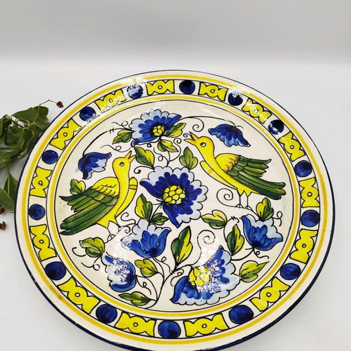 Vintage traditional Spanish hand-painted plate used