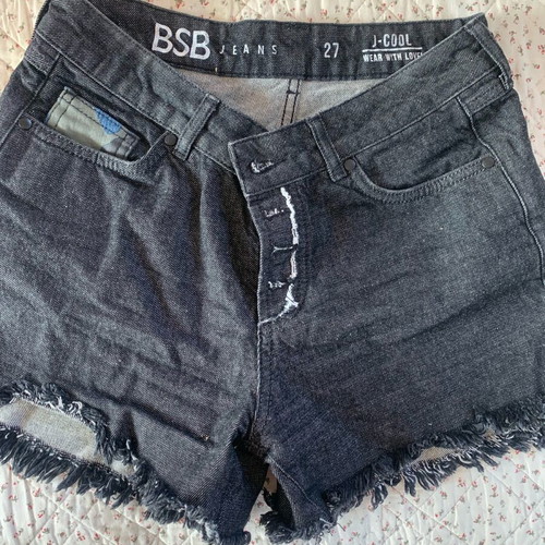 Bsb denim shorts like new, size 27, black