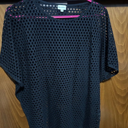 Mesh blouse like new, size 36, black