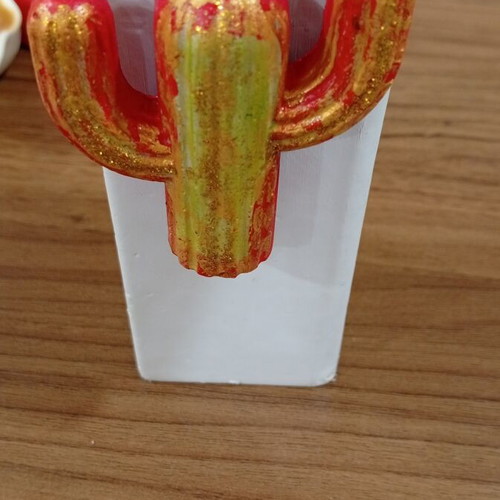 Porcelain cactus magnet new