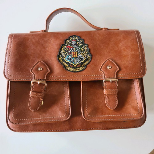 Harry Potter shoulder bag like new, brown, synthetic leather