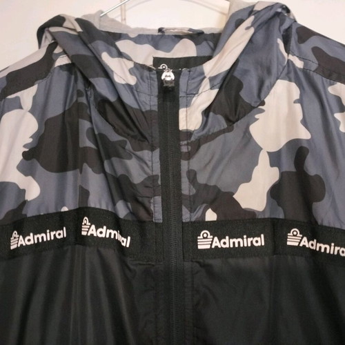 Admiral lightweight jacket with hood like new, gray
