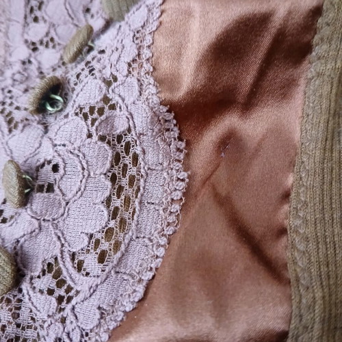 Dolce & Gabbana long-sleeve wool and silk top with lace