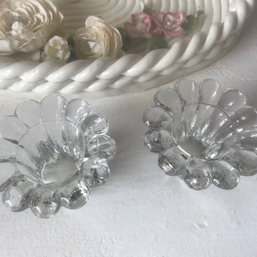 Queen Glass 5 candlesticks, Vetreria di Borgonovo Italy