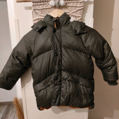 Zara jacket khaki with hood for boy 4-5 years like new