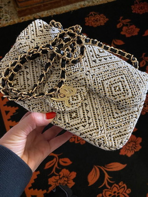 Axel shoulder bag new, beige and gold