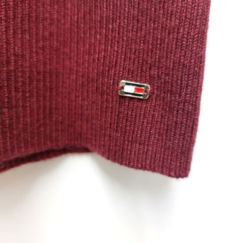 Tommy Hilfiger knitted turtleneck sweater, size S, burgundy