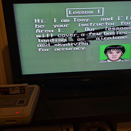 Pilotwings Super Nintendo Entertainment System game used with Greek manual
