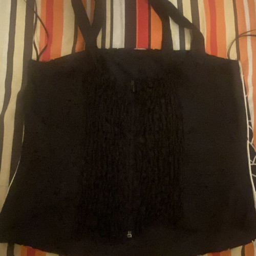 Top blouse size S M, black and white