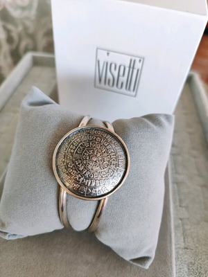 Ασημένιο βραχιόλι 925 Visetti μεταχειρισμένο με δίσκο Φαιστού