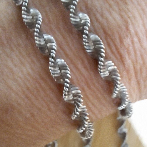 Vintage 925 silver twisted necklace chain used