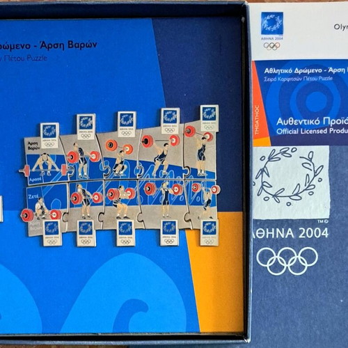 Athens 2004 Olympic Games pins new, weightlifting set of 11 pieces