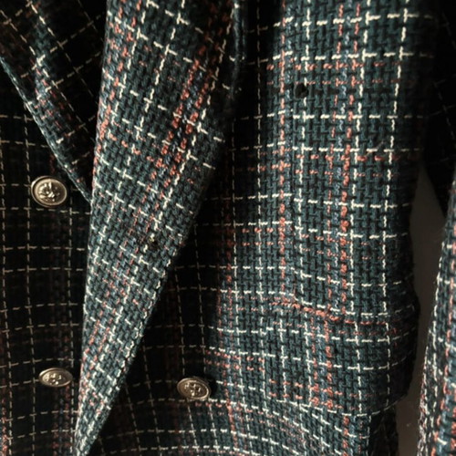Tweed blazer like new, blue with mixed color buttons
