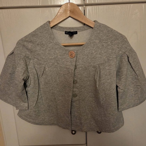 Mango gray short cardigan with wide sleeves medium like new