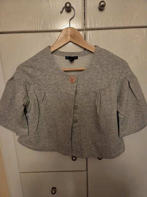 Mango gray short cardigan with wide sleeves medium like new