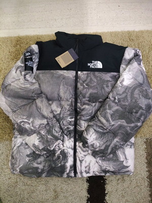 The North Face x Supreme Angels Puffer Jacket new, size XL, black and gray