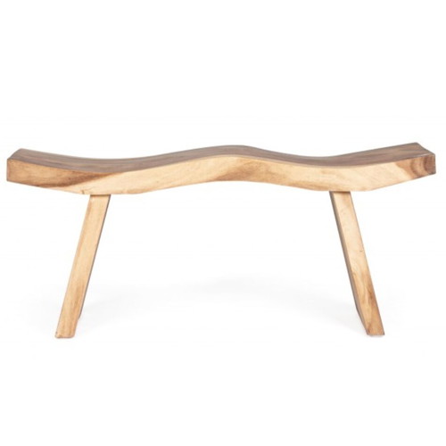 Welle bench made to order, suar wood with minimal design