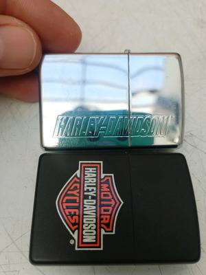 Zippo lighters used, pack of 2 Harley Davidson 2000-2003