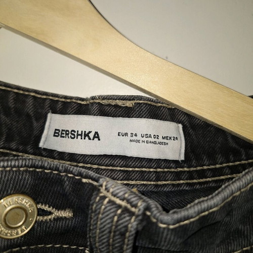 Bershka jeans shorts like new, black and gray, size S