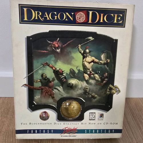 Dragon Dice Interplay fantasy strategy game Windows 95 PC used