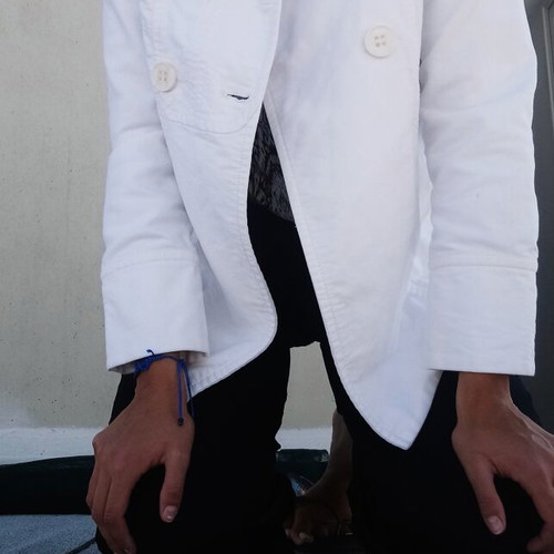 Jacket white, like new, size L