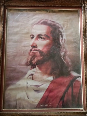 Antique frame with Jesus used