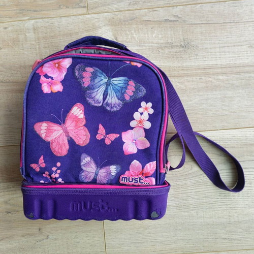 Must lunch bag used with butterflies