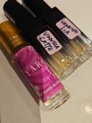 Arabic perfume set vanilla and attar oil roll on used