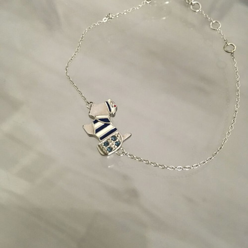 Agatha Paris Scottie dog charm bracelet silver 925