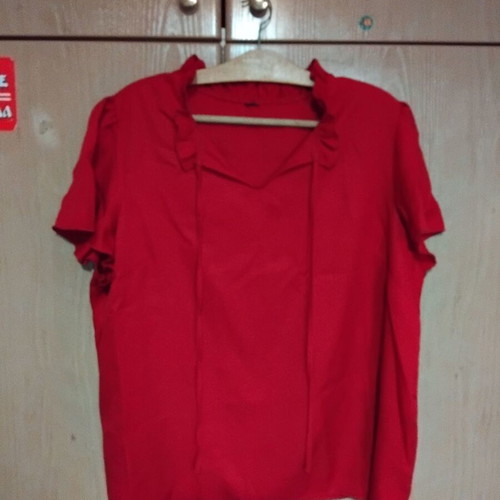 Red t-shirt used, summer style, size XXL