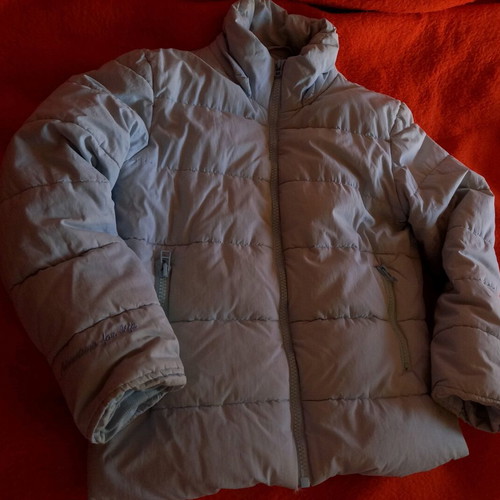 Bomber jacket light blue like new, with down filling