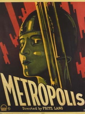 Metropolis Fritz Lang Γερμανική διαφημιστική αφίσα 1970 μεταχειρισμένη